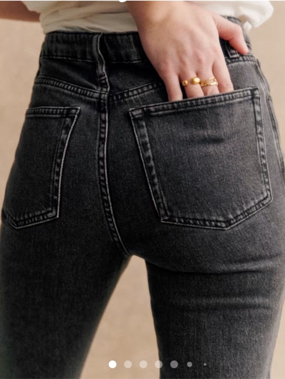 Sezane Brut Sexy Jean Straight Leg Charcoal Black Size US 6/EU 38 - Picture 2 of 10